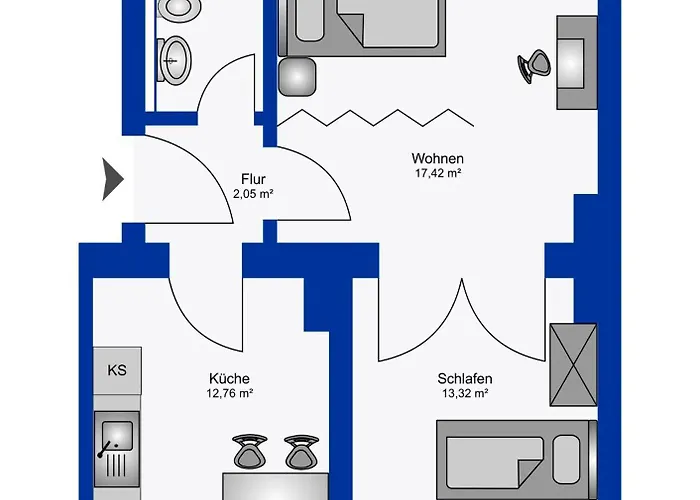Lägenhet Modern, 4pers, Nahe S-bahn - Salt